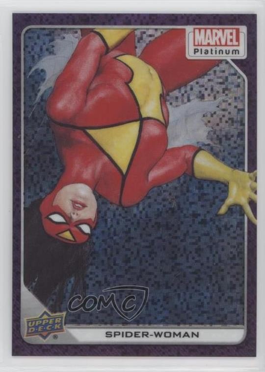 2023 Upper Deck Marvel Platinum Purple Pixel 29/35 Spider-Woman #42 0y85