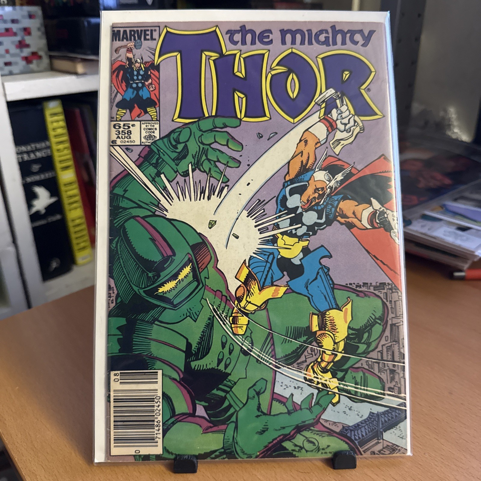 The Mighty Thor #358 EDICOLA (1990) CHIAVE Morte di Megatak Simonson VF 8.0