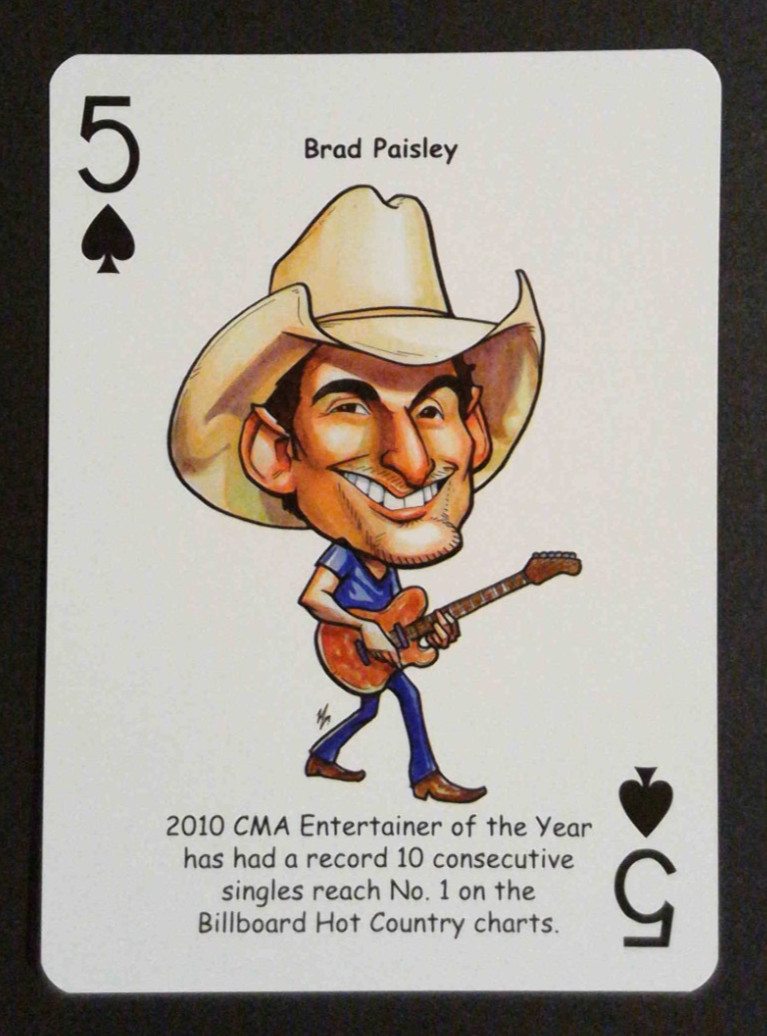 2023 Hero Decks Country Music Legends Brad Paisley 5 Spades