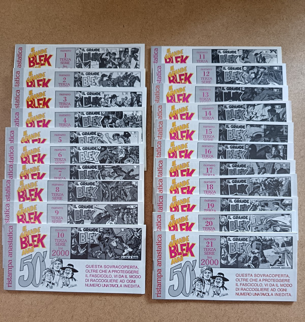 STRISCE IL GRANDE BLEK DARDO SERIE 3^ NUMERI 1/21 RISTAMPA ANASTATICA
