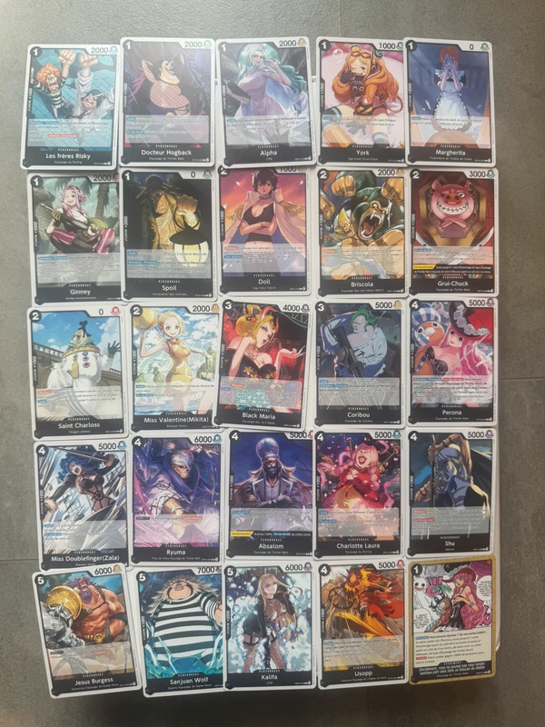 Lot de 50 cartes one piece fr