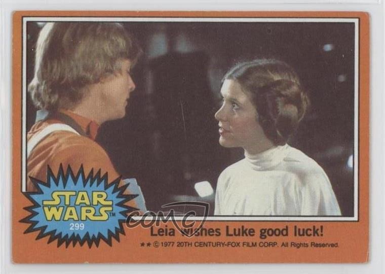 1977 Star Wars Luke Skywalker Principessa Leia Organa Mark Hamill Carrie Fisher 0f6