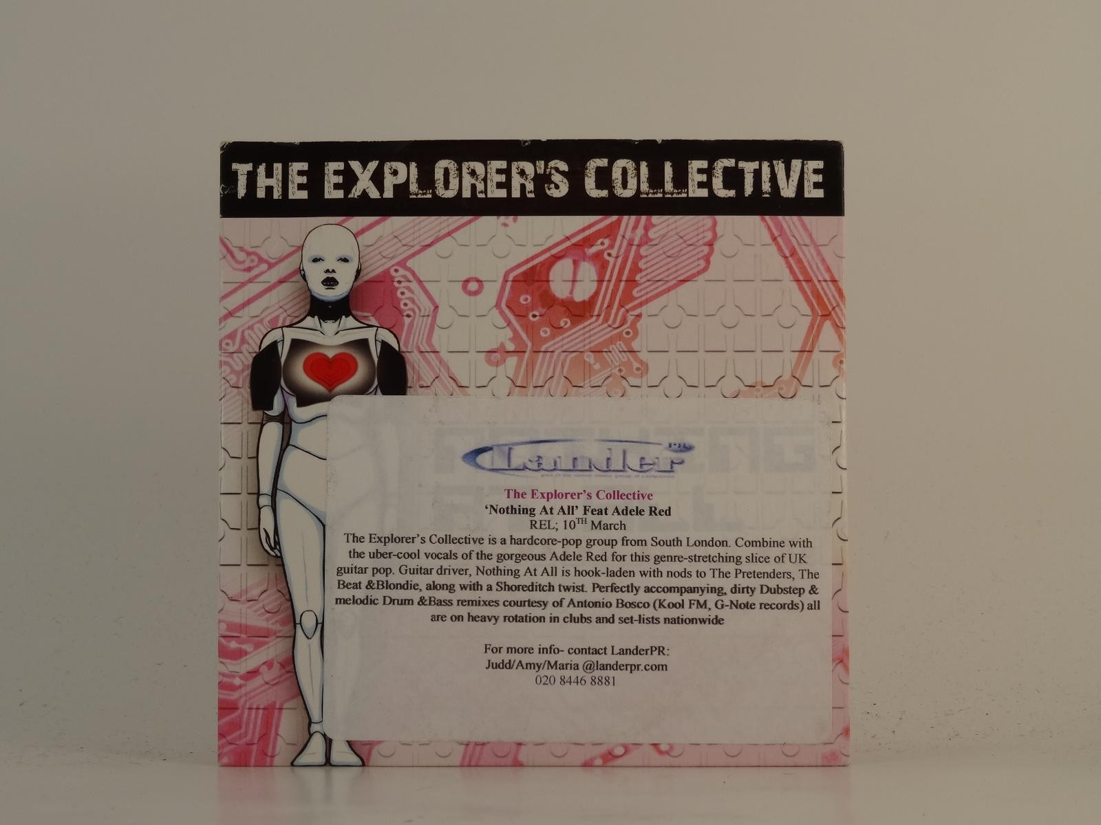 THE EXPLORER'S COLLECTIVE NOTHING AT ALL (H1) 2 Track Promo CD Single plus Card 