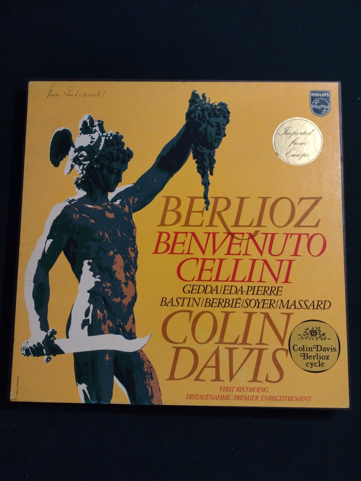 Berlioz - Benvenito Cellini - Colin Davis (4-lp Vinyl Box Set 1972) Philips