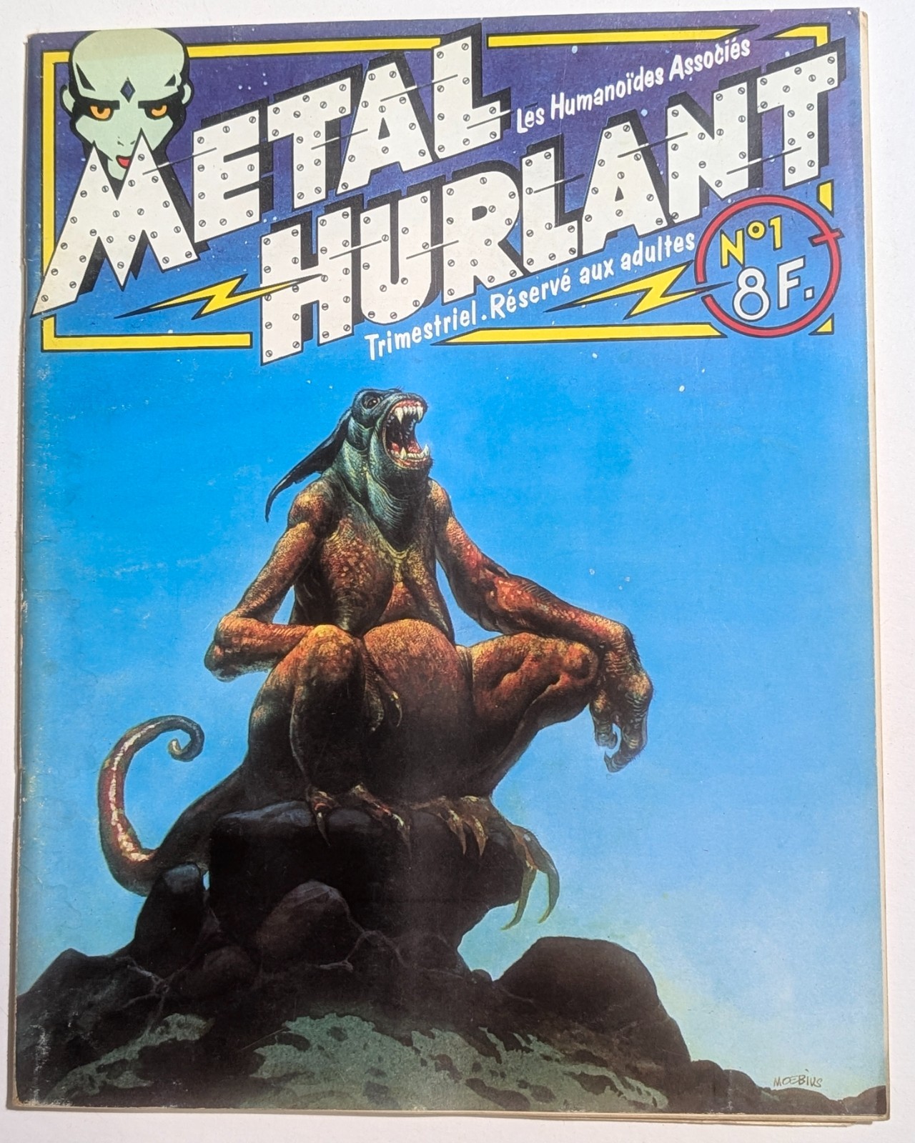 Metal Hurlant #1 1974 copertina Moebius 1° numero fumetto heavy metal francese VG 4.0