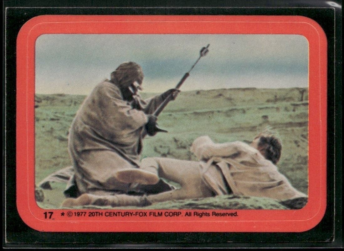 ⭐ 1977 Topps Star Wars Series 2 Stickers Luke Skywalker #17 Nice EX