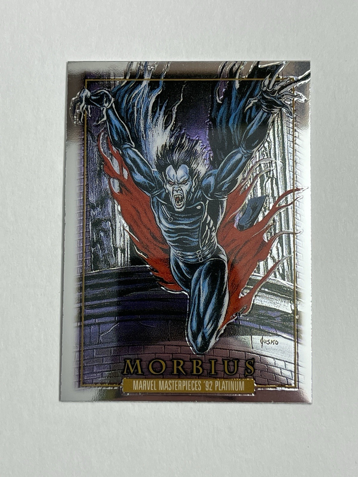 1992 Marvel Masterpieces Platinum Base Morbius #60