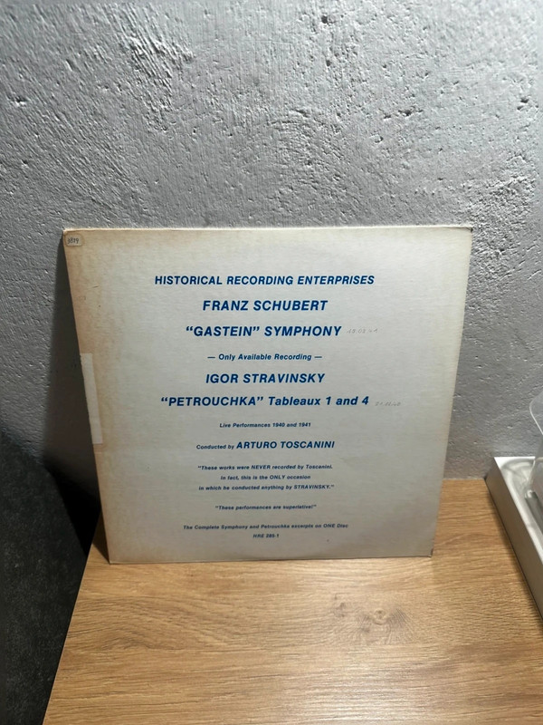 Schubert & Stravinsky – Gastein Symphony & Petruschka | Toscanini | Vinyl LP