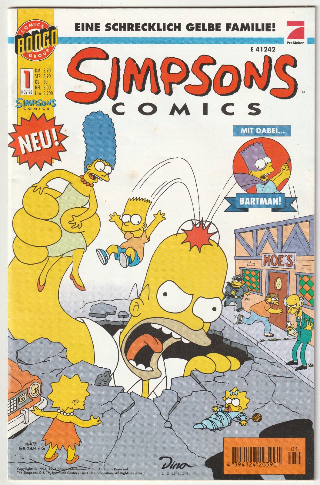 ✪ SIMPSONS COMICS #1, Dino Comics/Bongo Comics 1996 COMICHEFT Z1/1-