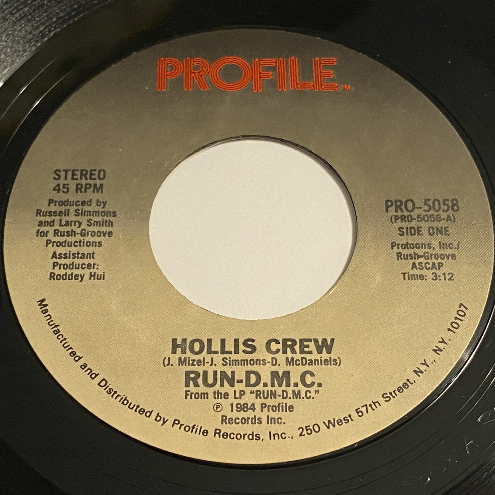 Run-D.M.C.: Hollis Crew / (Instrumental) 45 - Profile