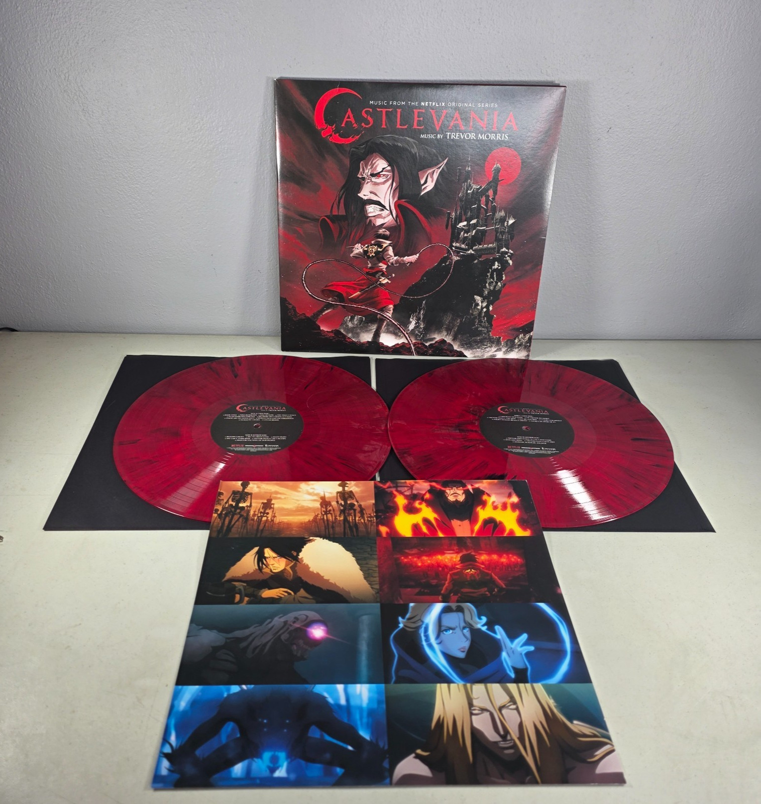 Castlevania Netflix Soundtrack Belmont Bloody Red Vinyl 2 LP Trevor Morris LKS35