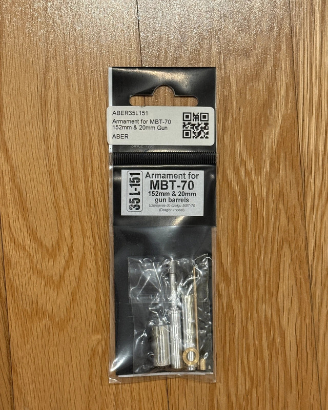 Aber 35L151 - Armament for MBT-70 - 152mm & 20mm gun barrels Dragon 1:35