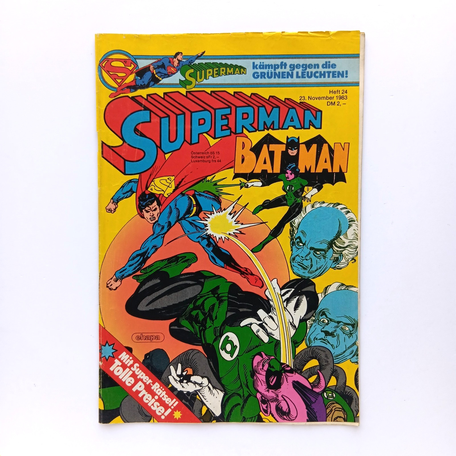Superman Batman Quaderno 24 (1983) con Angolo da Collezione - Green Feuhte, Ehapa Z 2+