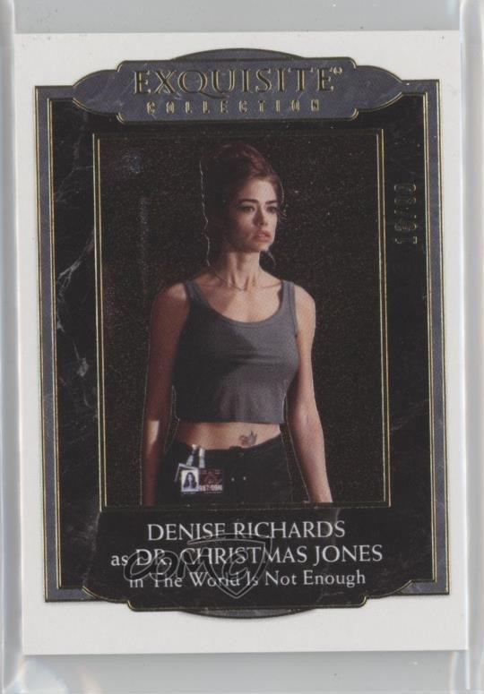 2025 James Bond diamante nero oro 13/99 Denise Richards Dr Christmas Jones 1mx6