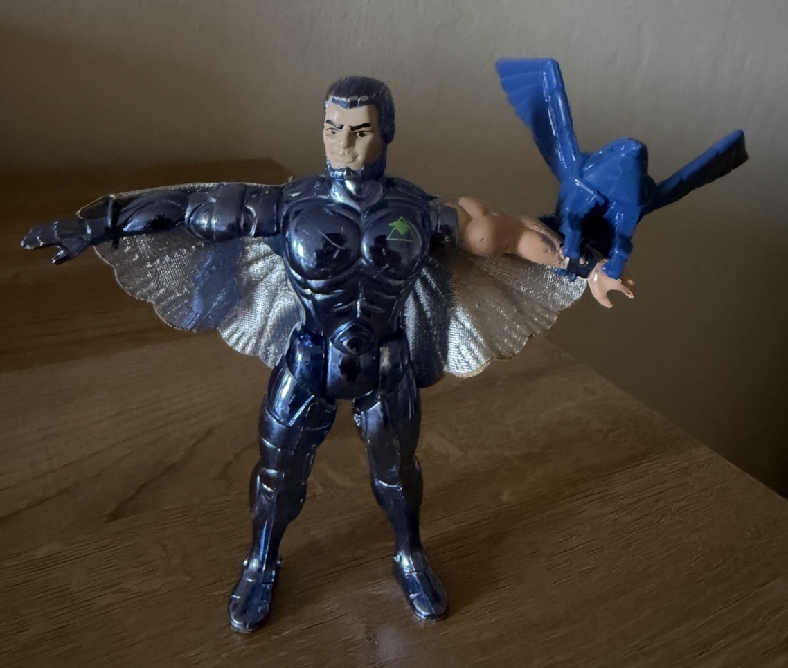 Figurina Kenner Silverhawks Steelwill vintage 1986 completa di ali 