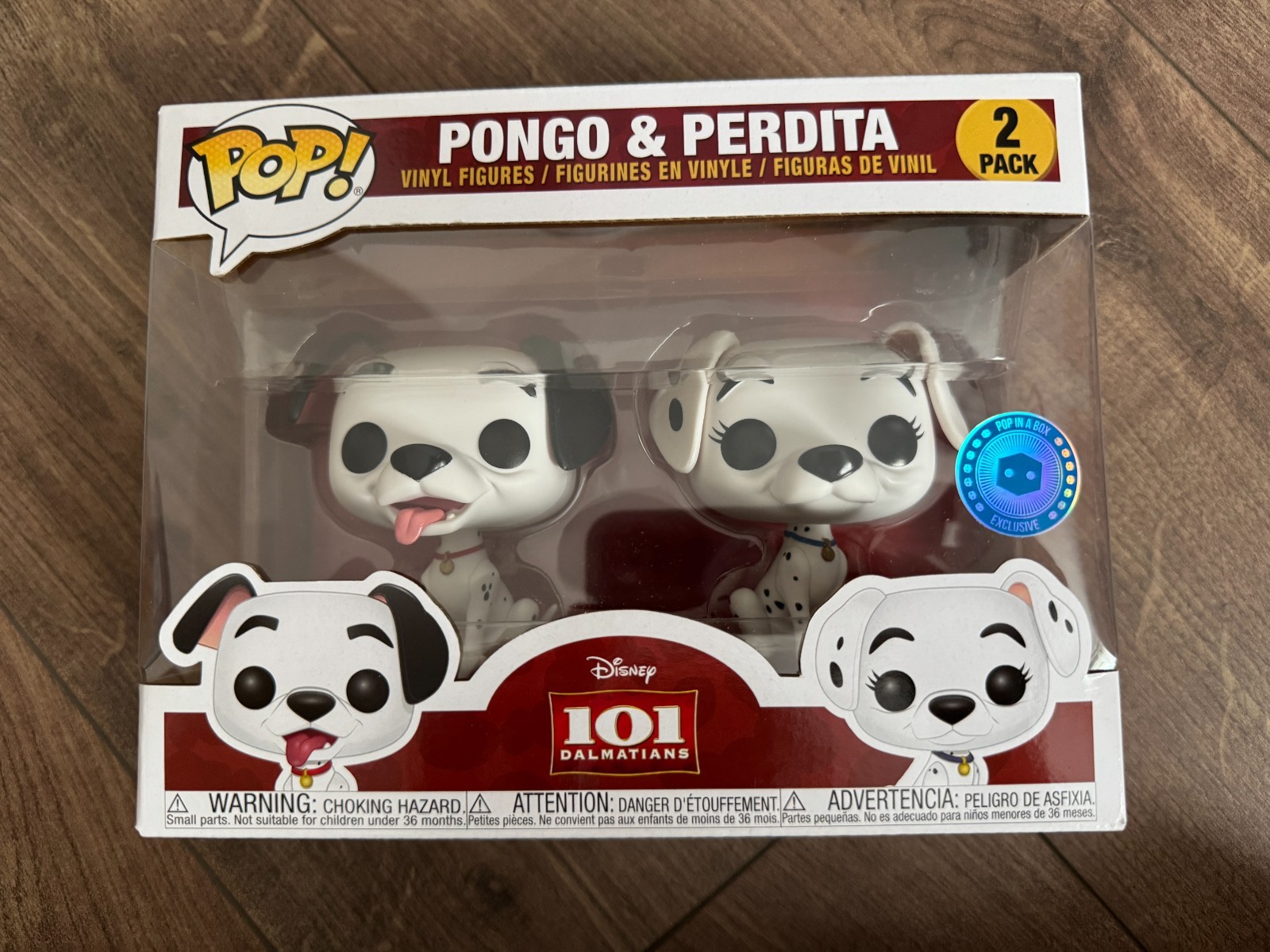 Pongo & Perdita Confezione 2 Disney 101 Dalmati PIAB Pop In A Box Funko Pop