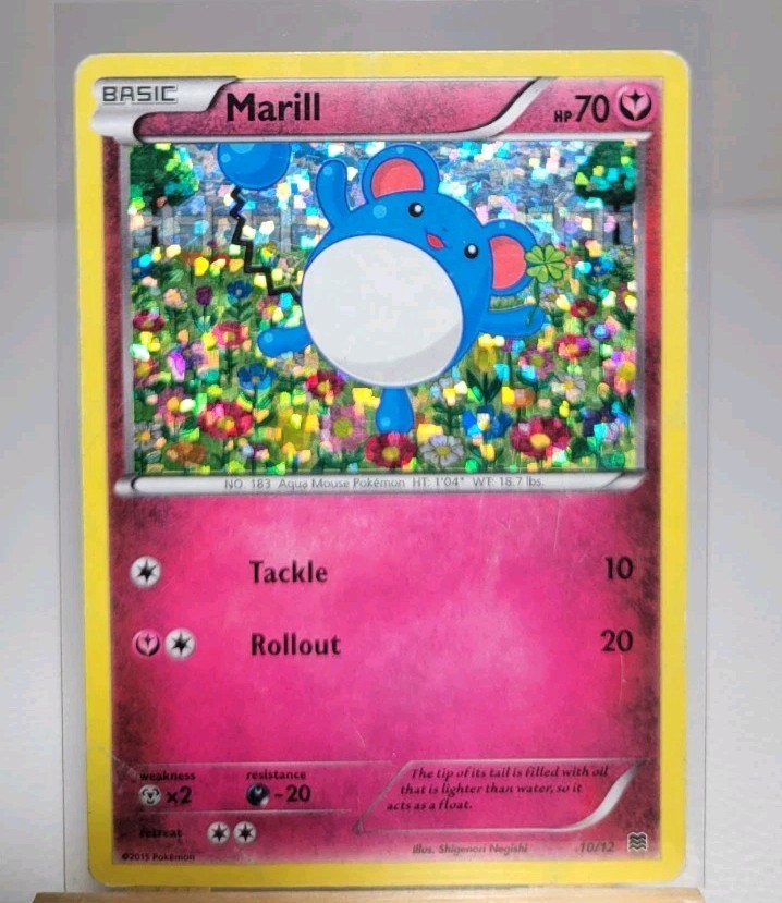 Carta Pokemon Promo Holo Marill 10/12 McDonald's 2015 - Danneggiata