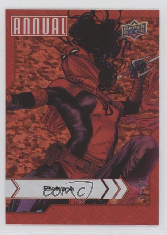 2022-23 Upper Deck Marvel Annuale Rosso 48/90 Elektra #27 13 piedi
