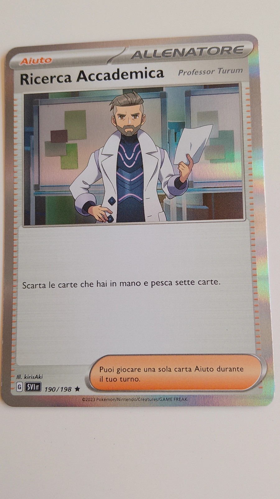 Pokémon Ricerca Accademica Professor Turum 190/198 IT SV1it Olografica