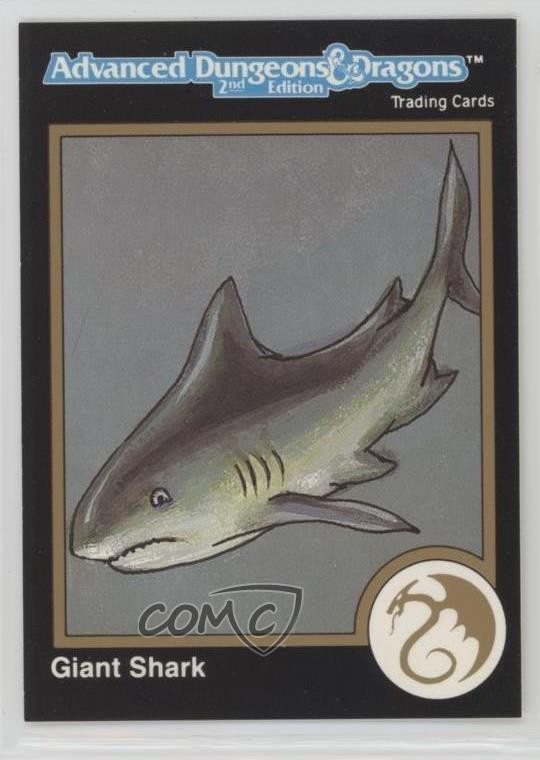 1991 TSR Advanced Dungeons & Dragons D&D 2a edizione Gold Giant Shark #665 3c7