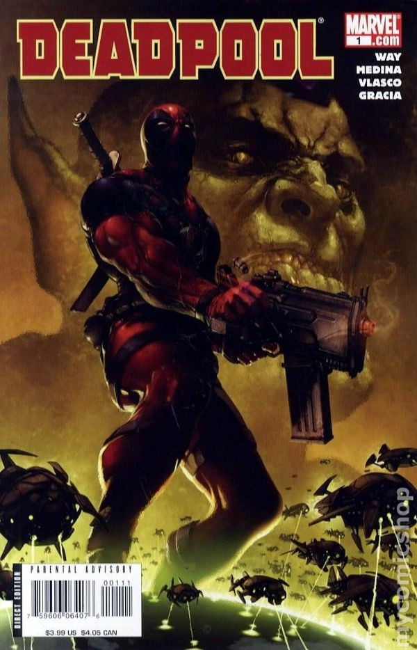 Deadpool 1A prima stampa VG+ 4.5 2008 immagine stock basso grado
