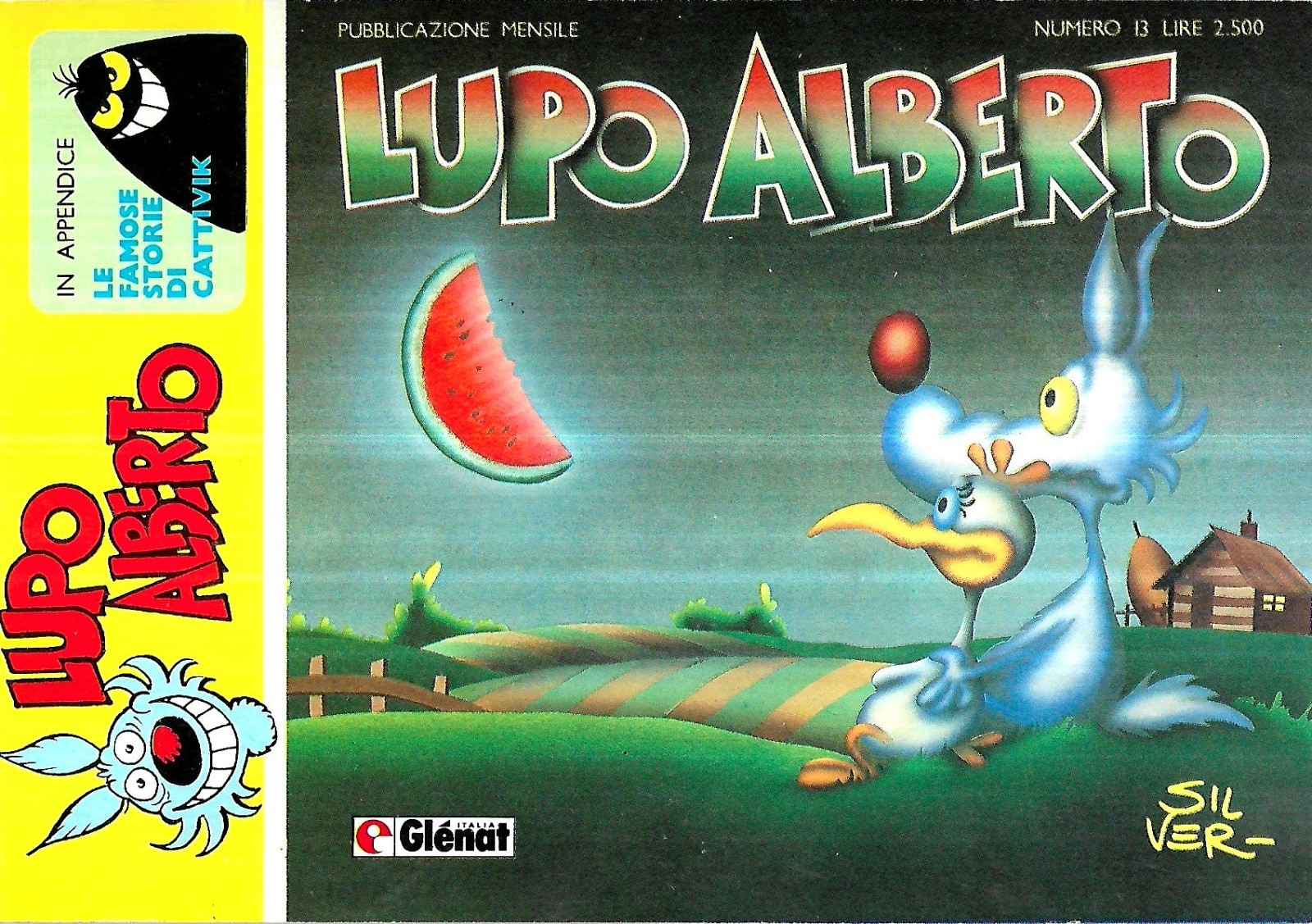 Lupo Alberto Glenat Italia numero 13 (lug 1986) con Cattivik: ottimo