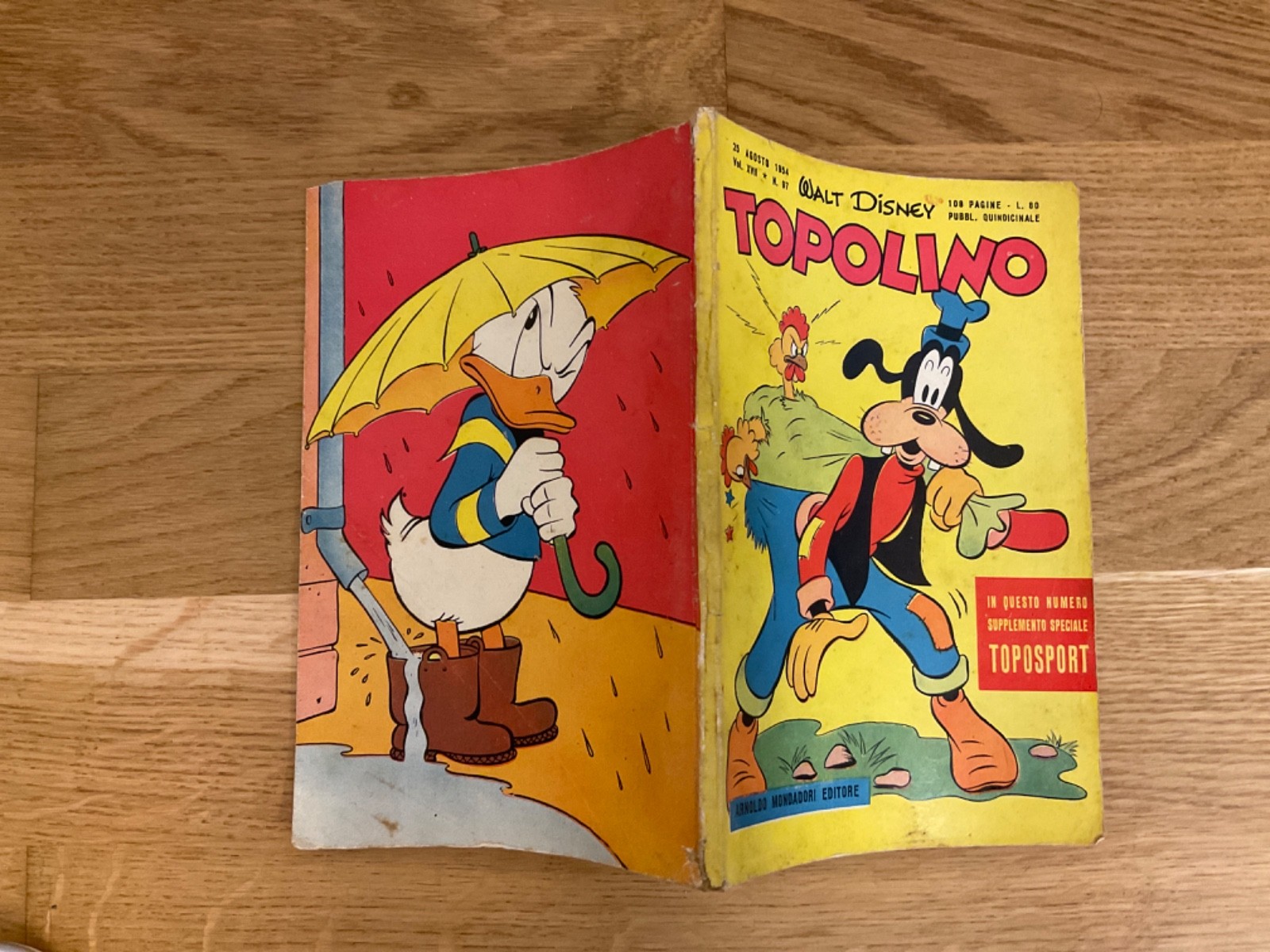 TOPOLINO LIBRETTO N.97 MONDADORI - 1954 - ORIGINALE DISNEY - NO BOLLINO