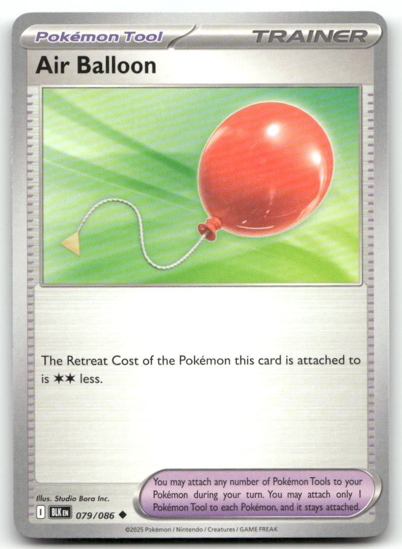 Palloncino ad aria 079/086 pokemon bullone nero non comune quasi come nuovo