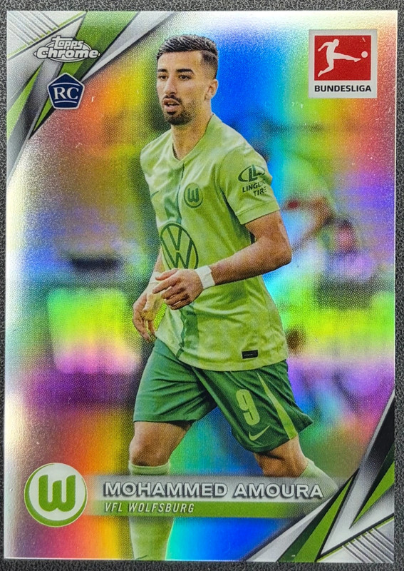 Topps Chrome Bundesliga 24/25 Mohammed Amoura RC Refractor Wolfsaburg #100