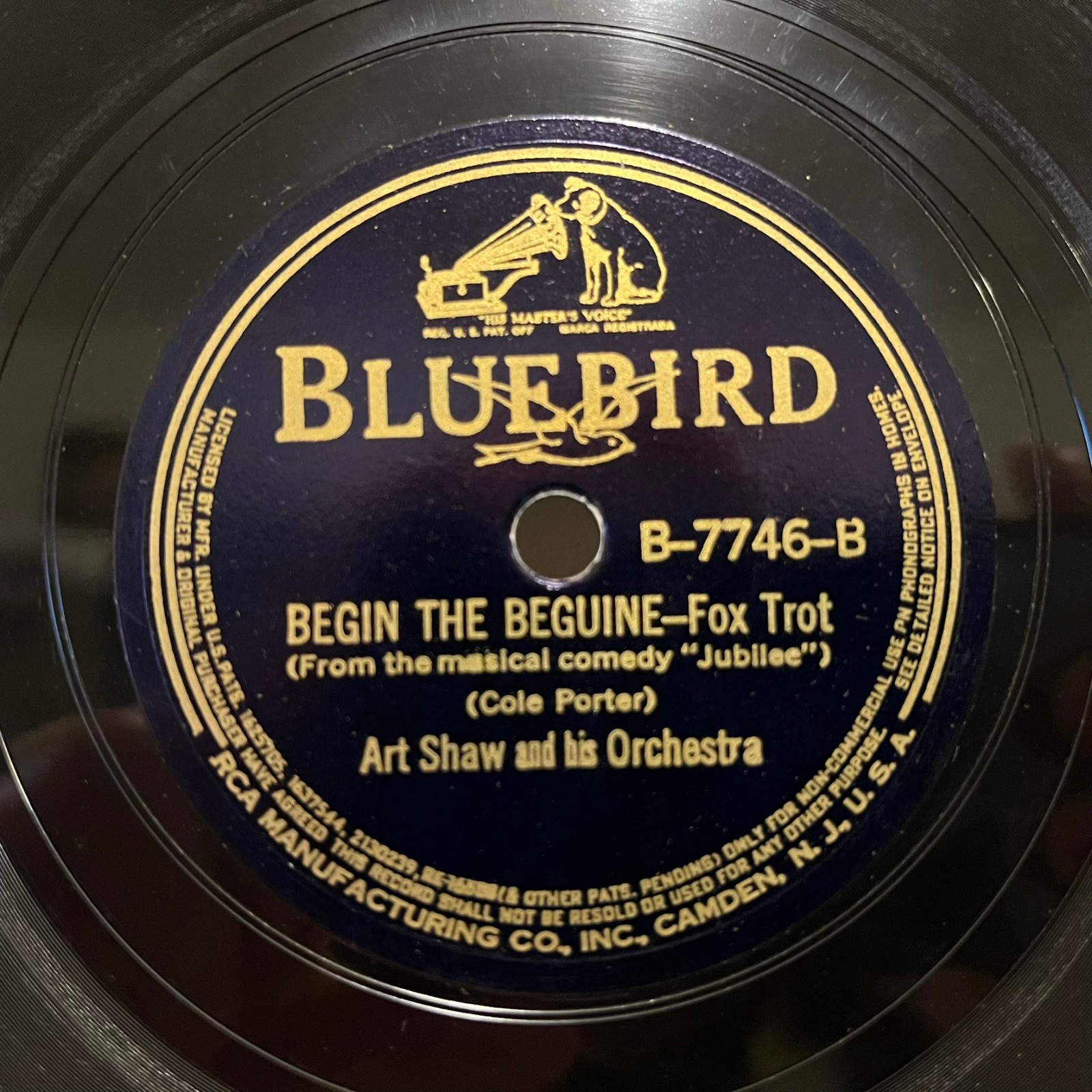 ARTIE SHAW - Indian Love / Begin The Beguine (1938) 10" Shellac 78RPM Record - V