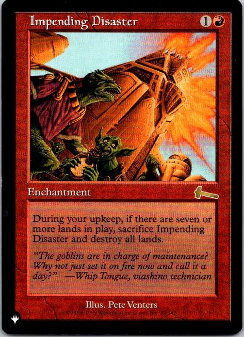 Lot of 2 MTG Magic The Gathering Impending Disaster The List Reprints See Scans