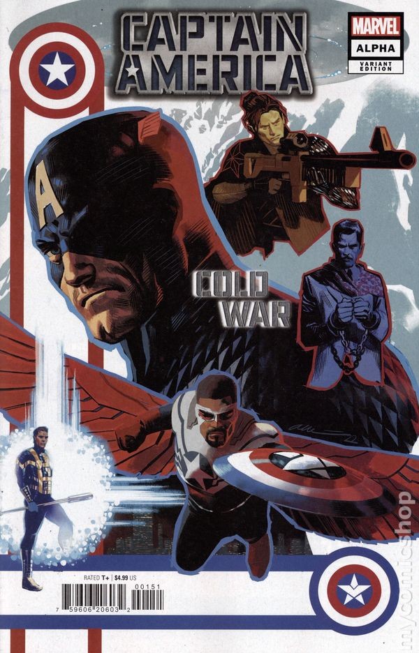 Captain America Cold War Alpha 1E NM 2023 Stock Image