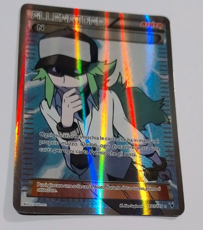 Carta ultra rara Pokemon Allenatore N 101/101 vittorie regali 2012
