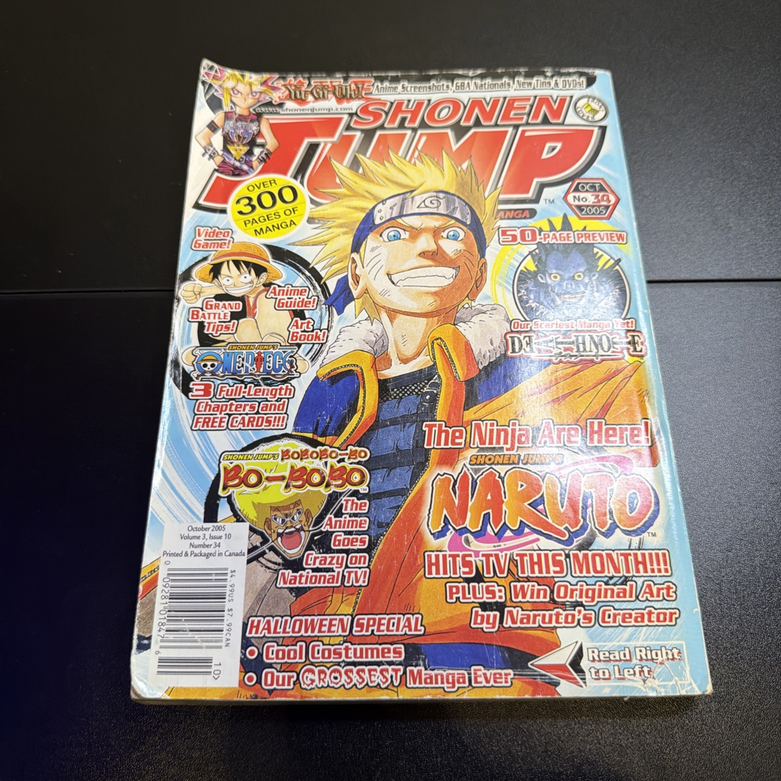 Shonen Jump ottobre 2005 rivista manga Naruto 300+ pagine 