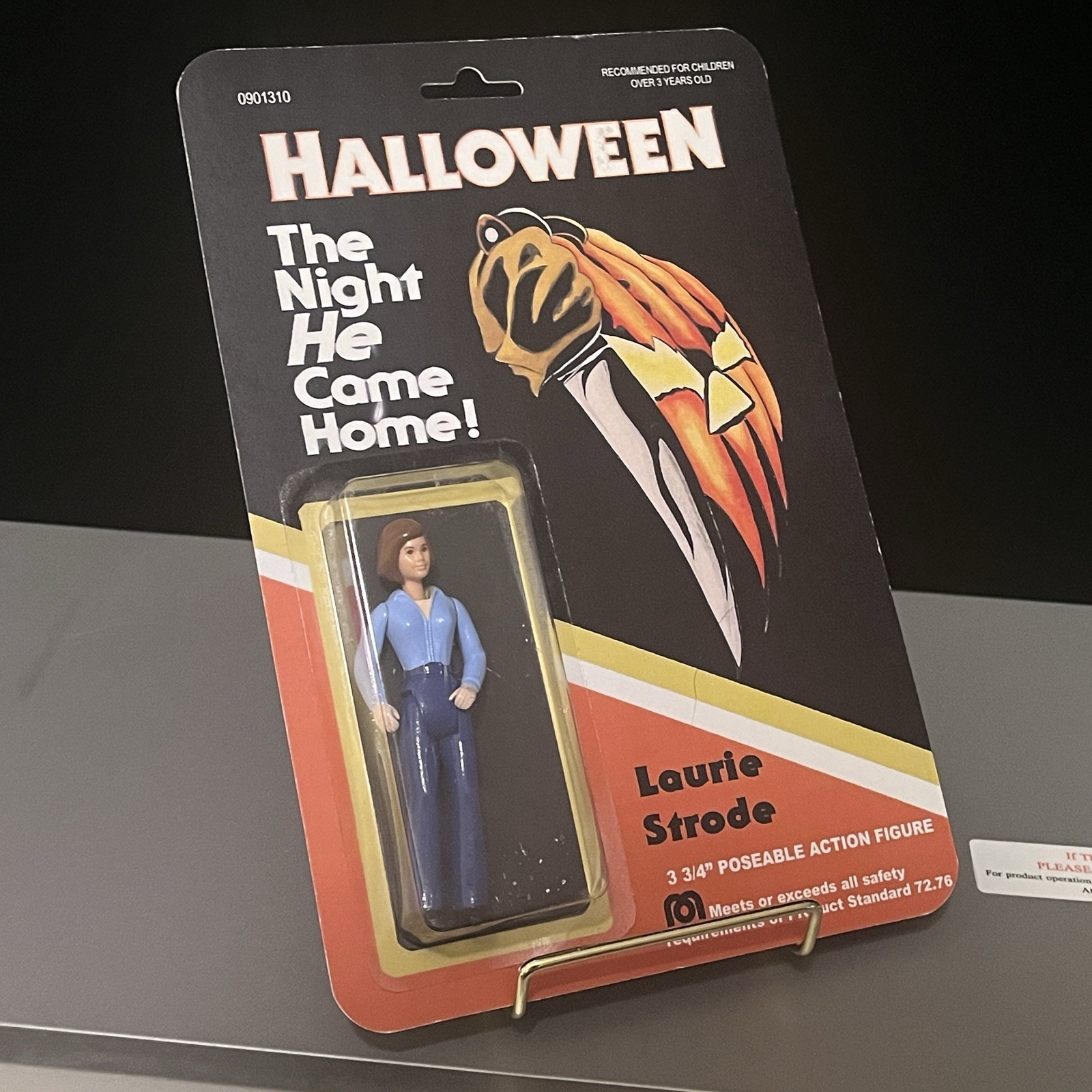Halloween Laurie Strode Modellino Personalizzato Retro Cardato 3,75” Da Collezione