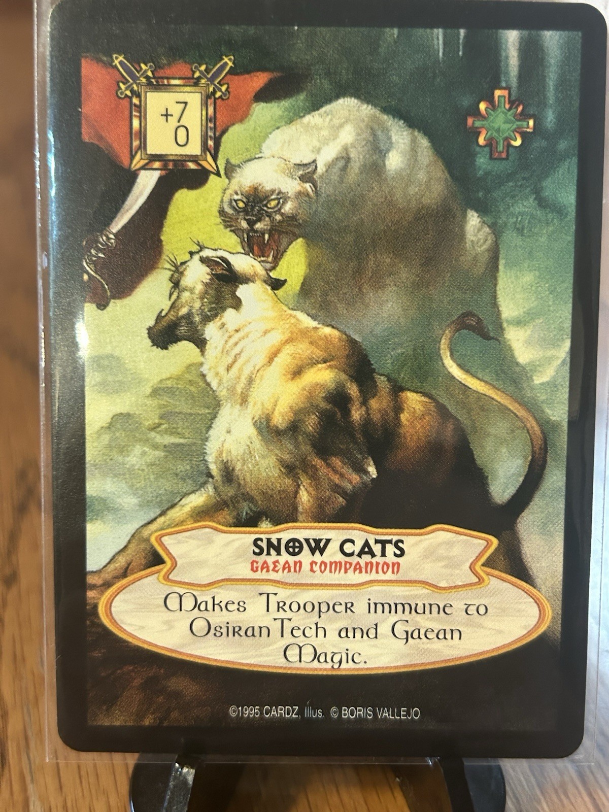 Snow Cats - Hyborian Gates CCG card (1995 Cardz) Boris Vallejo TCG,