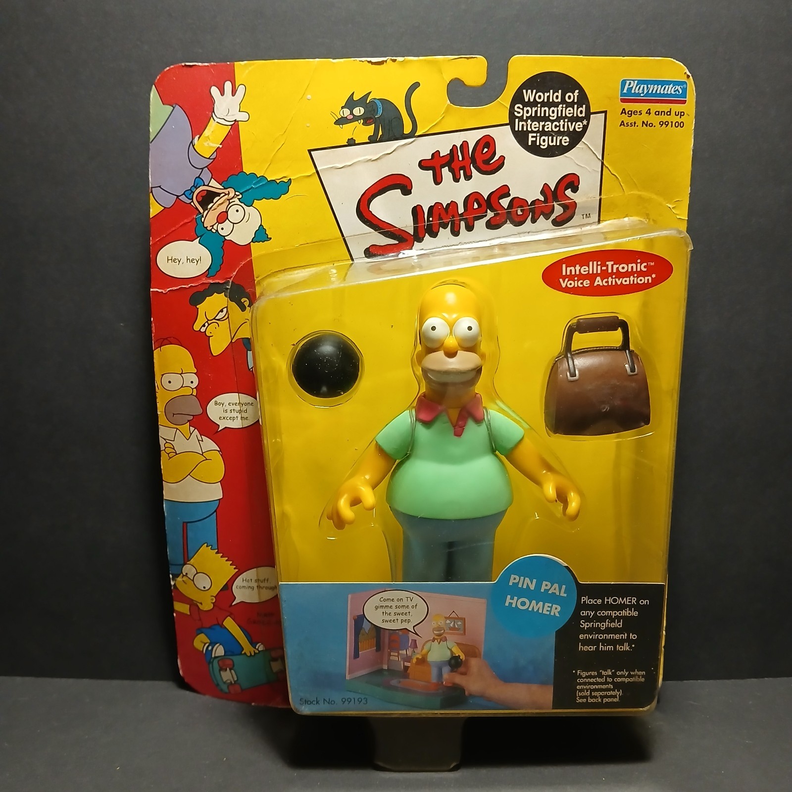 I Simpson 2000 Mondo di Springfield Spilla Pal Homer Simpson Figura Interattiva