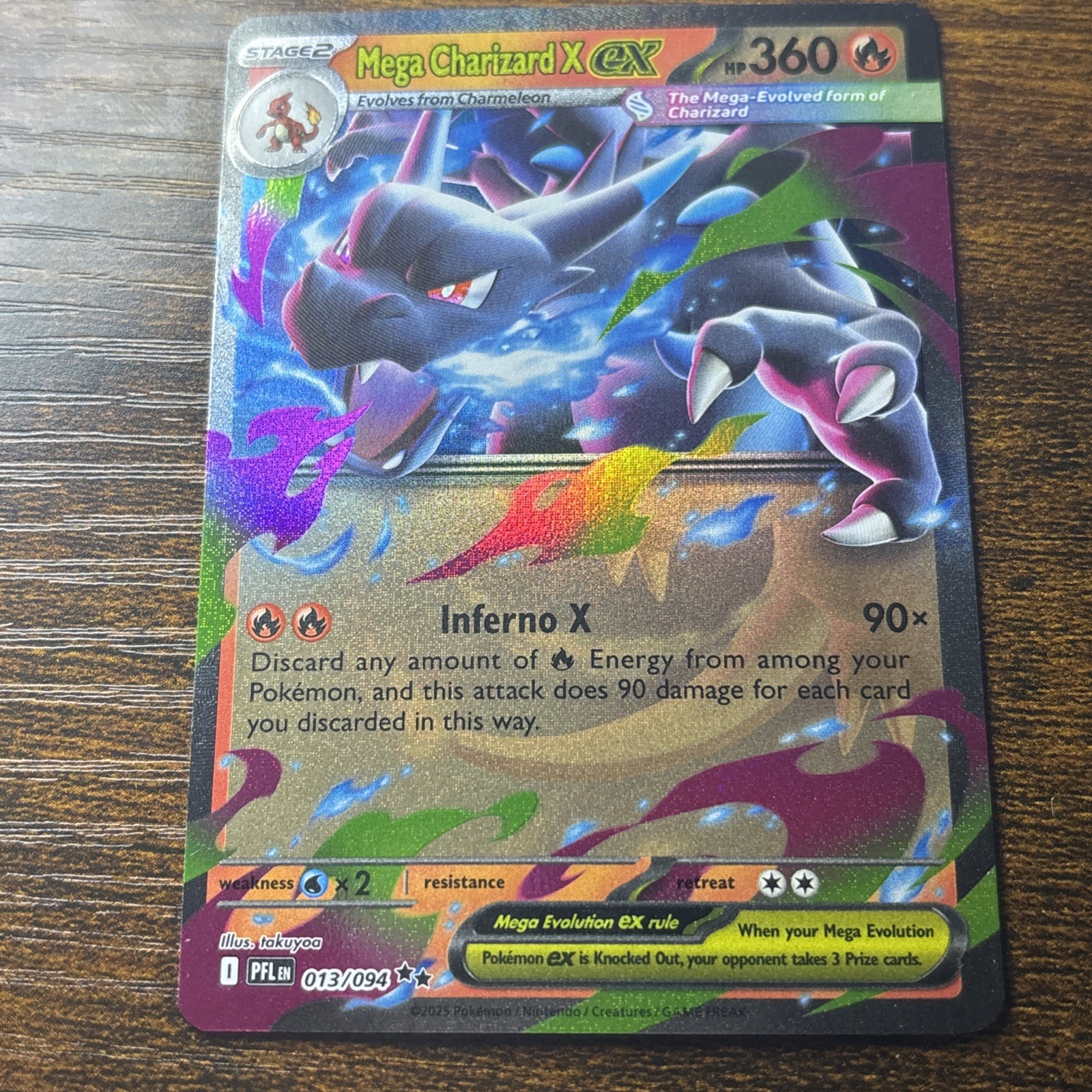 Mega Charizard X ex 013/094 Me02: Fiamme Fantastiche Holo