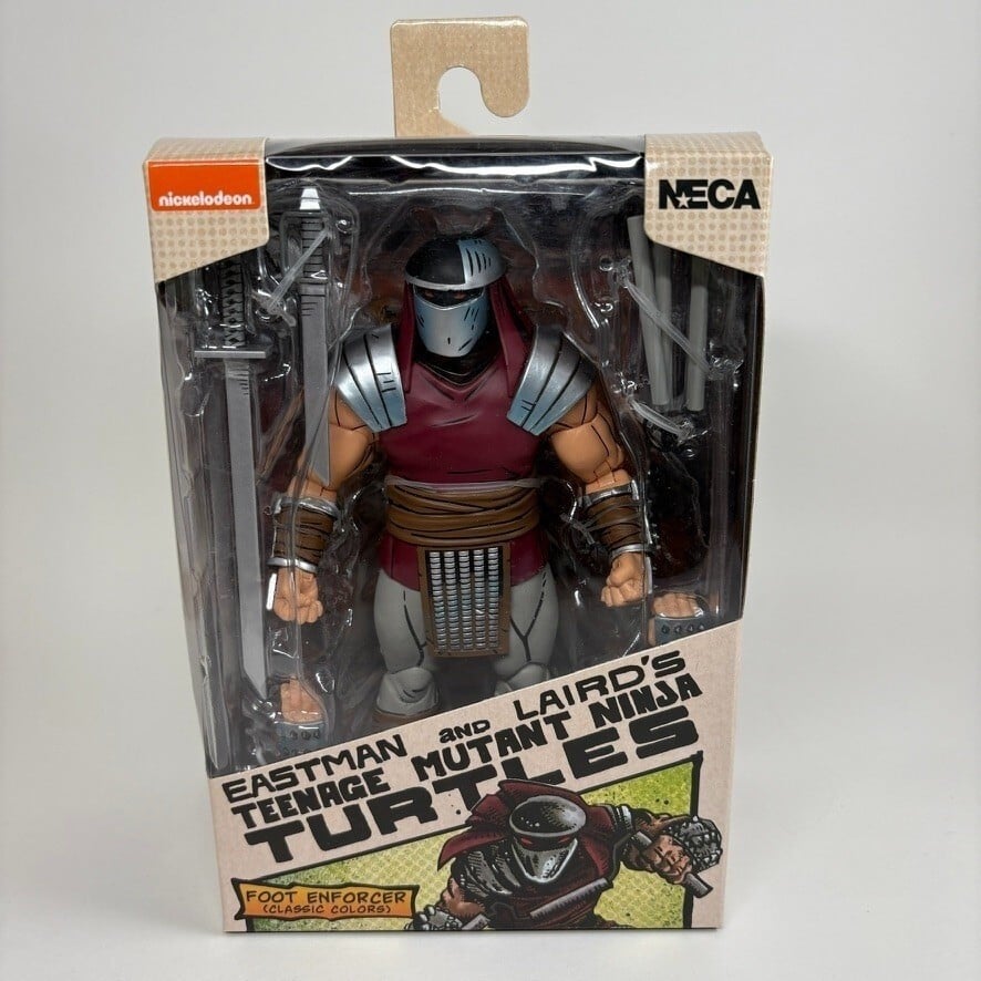 Modellino NECA TMNT Foot Enforcer Classic Colors Mirage Comics nuovo con scatola