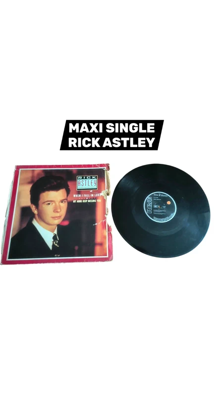 Disque Maxi 45 Tours Vinyle 12 Rick Astley When i fall in love 1987 DE synth pop