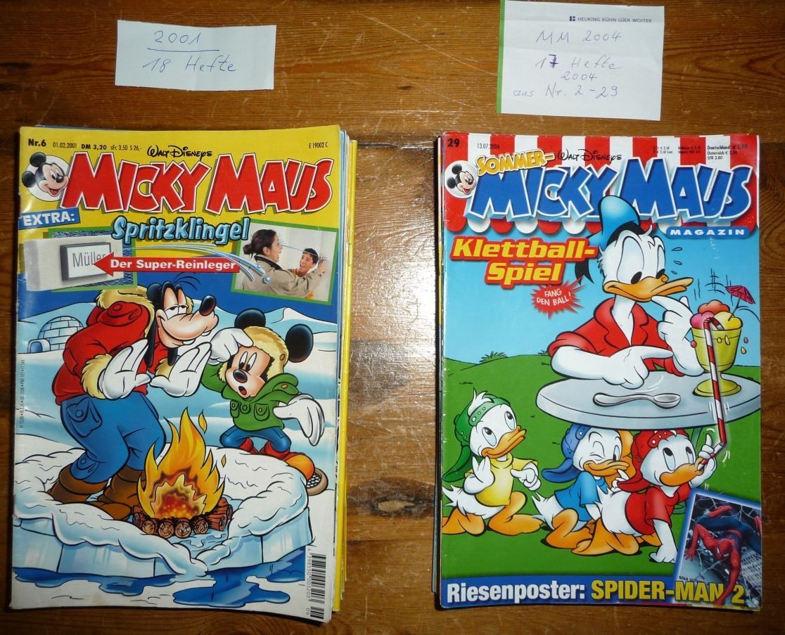 35 quaderni Topolino, annate 2001 e 2004