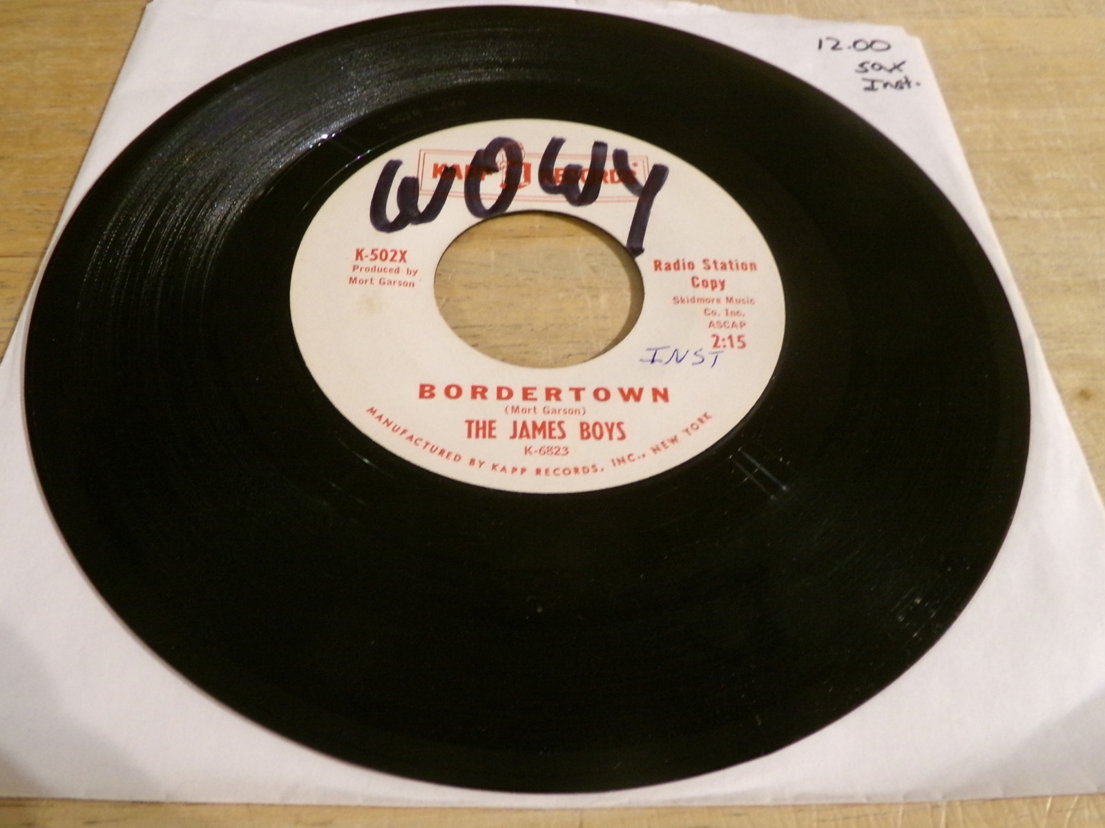 The James Boys 45 - Bordertown - Kapp K-502X  White label promo