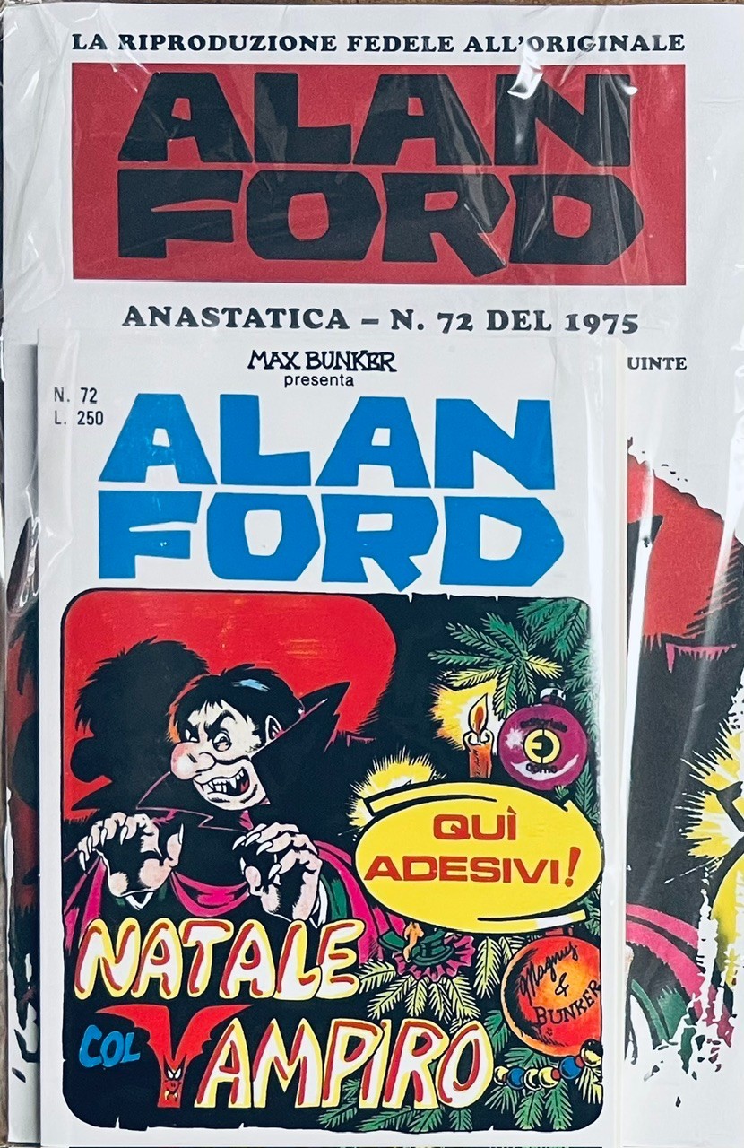ALAN FORD ANASTATICA N°72 GAZZETTA DELLO SPORT BLISTERATO CON ADESIVI