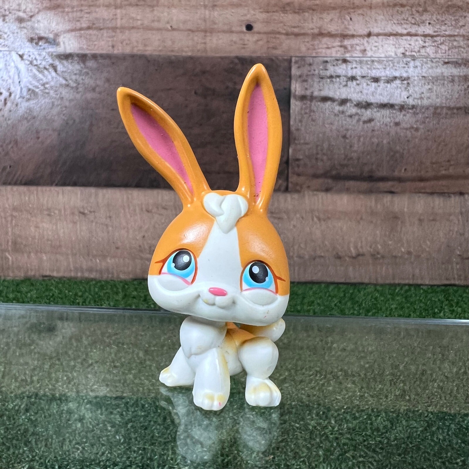 Littlest Pet Shop #7 coniglietto orecchie lunghe coniglio occhi azzurri giocattolo vintage da collezione