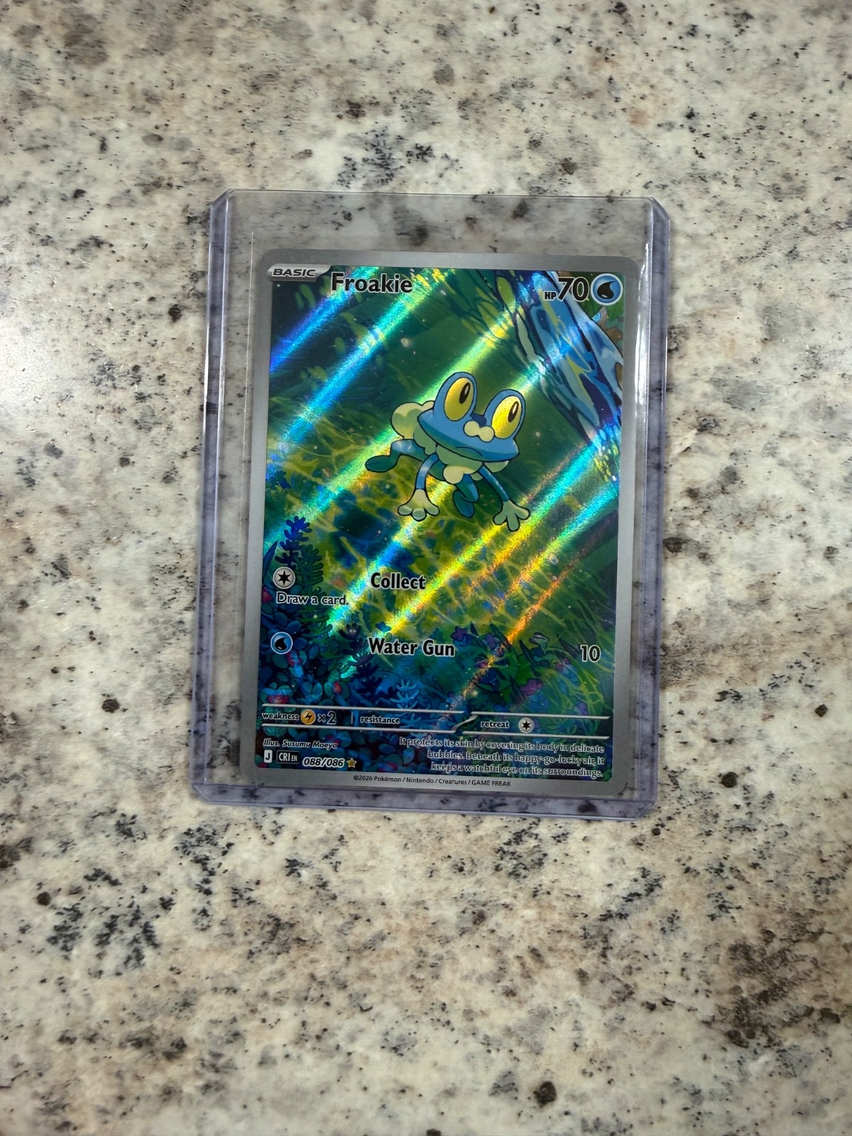 Froakie 088/086 Chaos Rising Pokemon Holo quasi nuovo PVD-2 Susumu Maeya