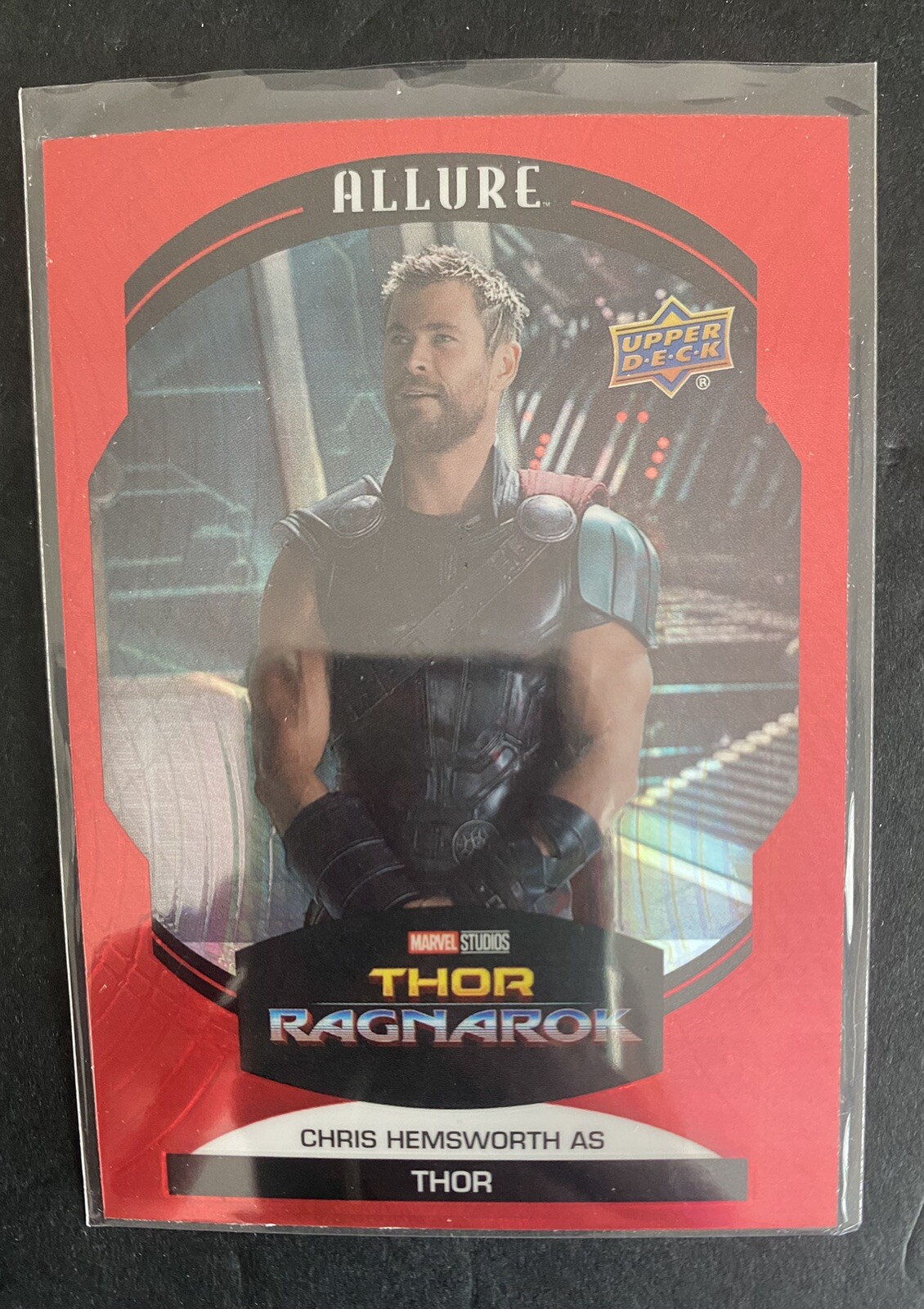 2022 Upper Deck Marvel Allure Red Prism Chris Hemsworth As Thor #98 Infinity