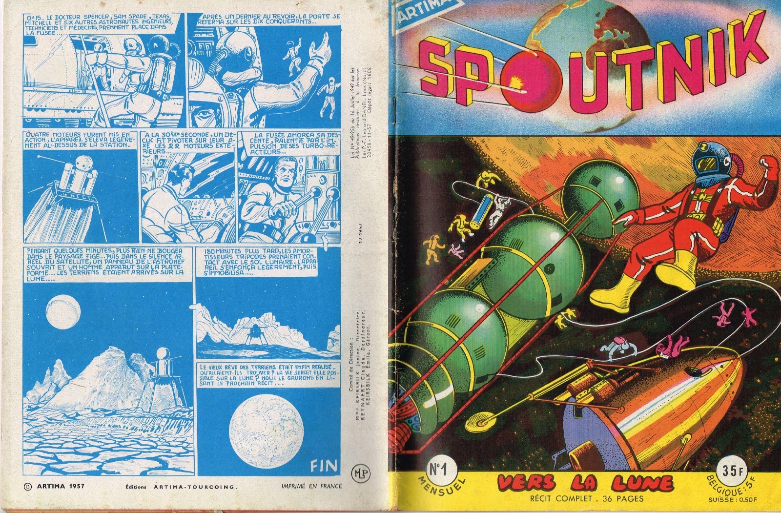 SPOUTNIK numéro 1   ARTIMA 1957 TBE