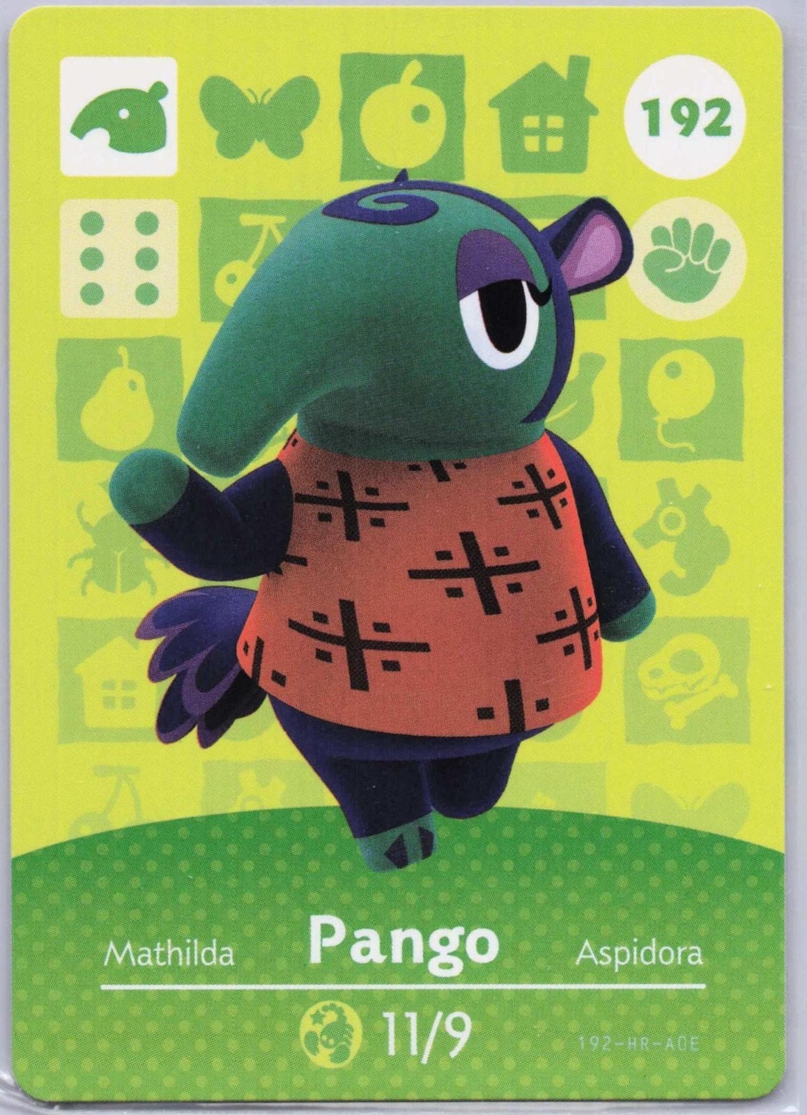 Animal Crossing Amiibo Card Serie 2 Pango #192 Versione NA
