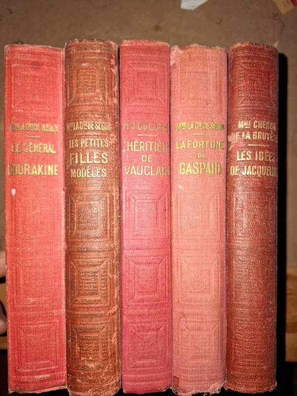 Lot de 5 livres anciens - Bibliothèque Rose Hachette (Ségur, etc.)