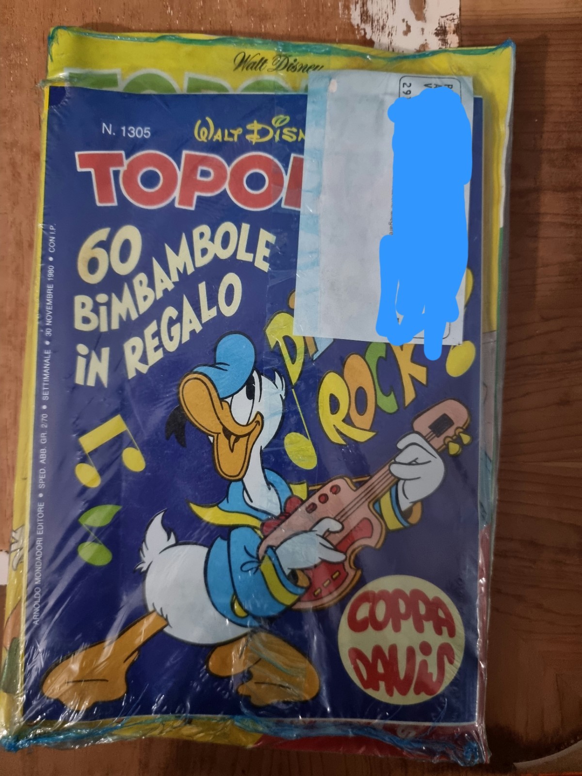 Topolino n. 1305 (1980) BLISTERATO  con Fascetta d'abbonamento + Catalogo STANDA